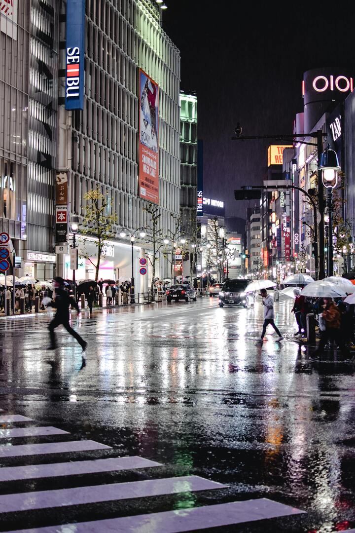 Shibuya Crossing street level view